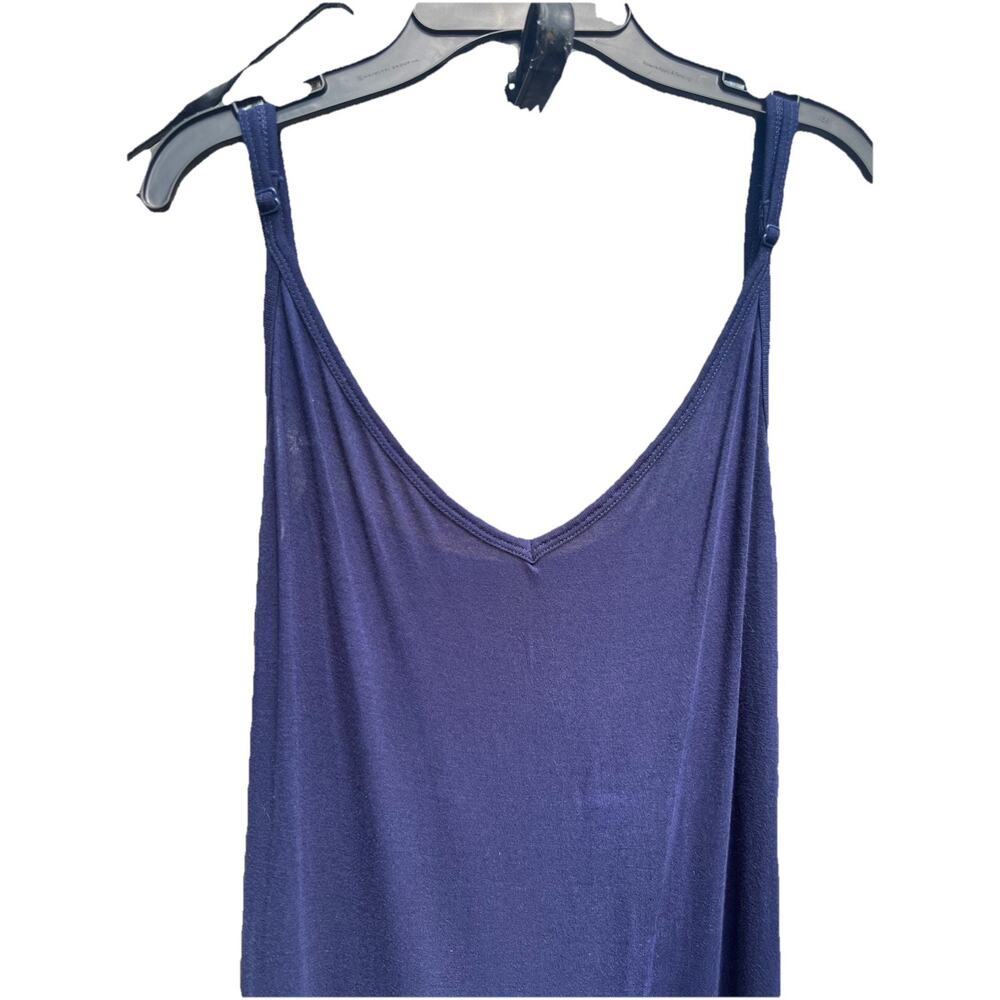 Soft Surroundings Slip Dress Women XL NAVY Lounge Excellent 29629 Rayon MIDI - Picture 3 of 10